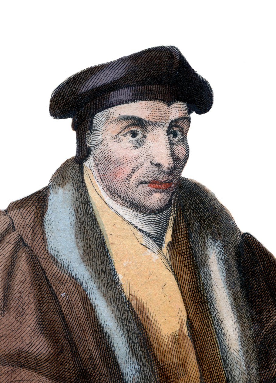 Retrato de Guillaume Bude (Budee) (Budaeus) (1467-1540), erudito francês. de French School