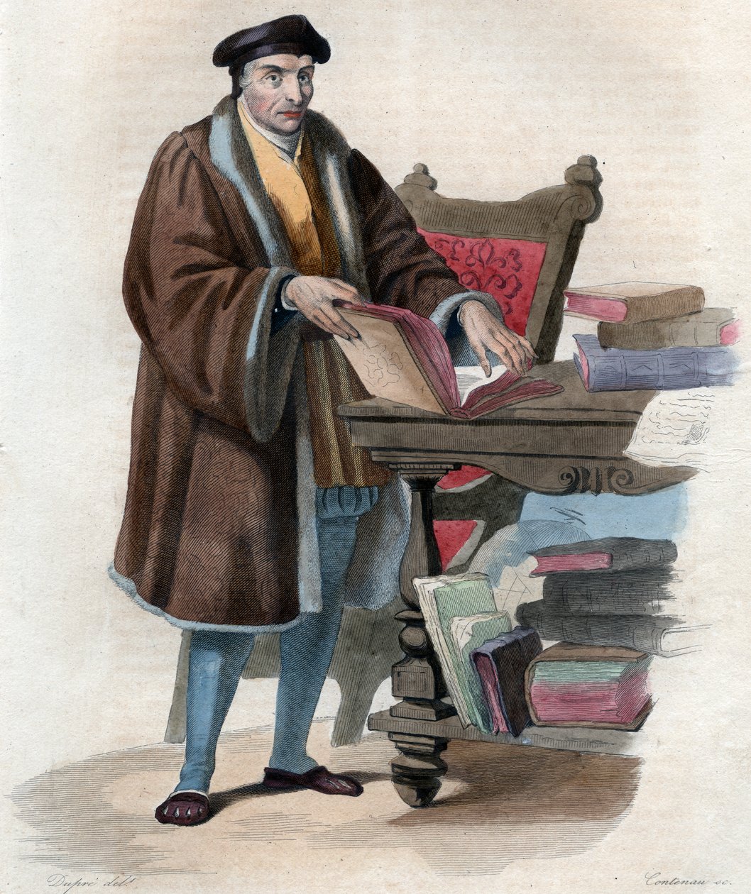 Retrato de Guillaume Bude (Budee) (Budaeus) (1467-1540), erudito francês. de French School