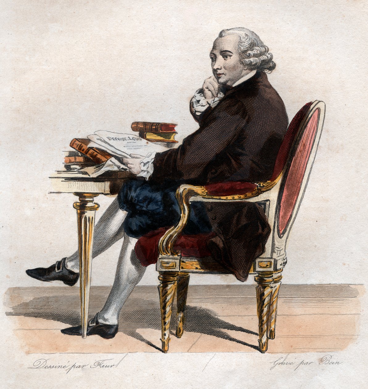 Retrato de Guilherme Chrétien de Lamoignon de Malesherbes (1721-1794), estadista e ministro francês. de French School