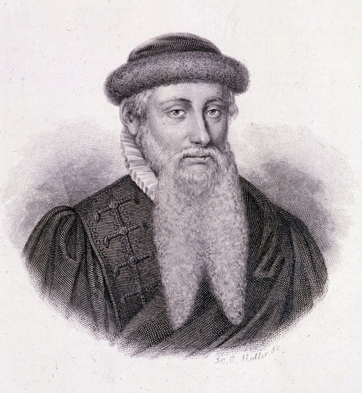 Retrato de Gutenberg - em "Retrato de homens úteis" de French School
