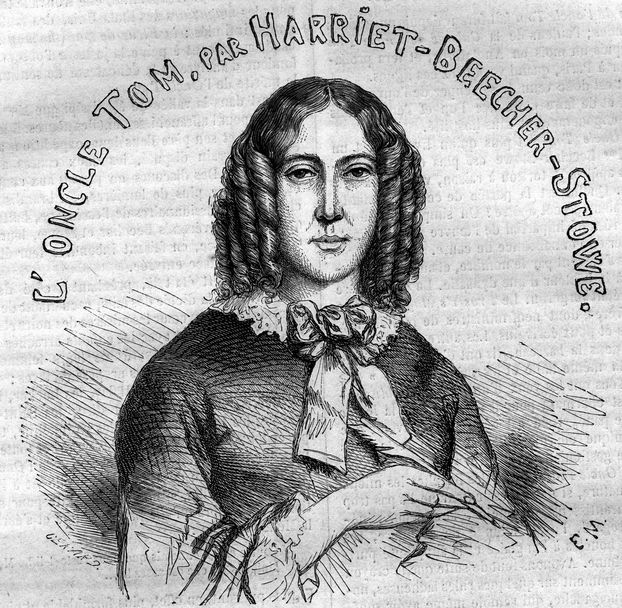 Retrato de Harriet Beecher Stowe (1811-1896), escritora americana, autora de Uncle Tom