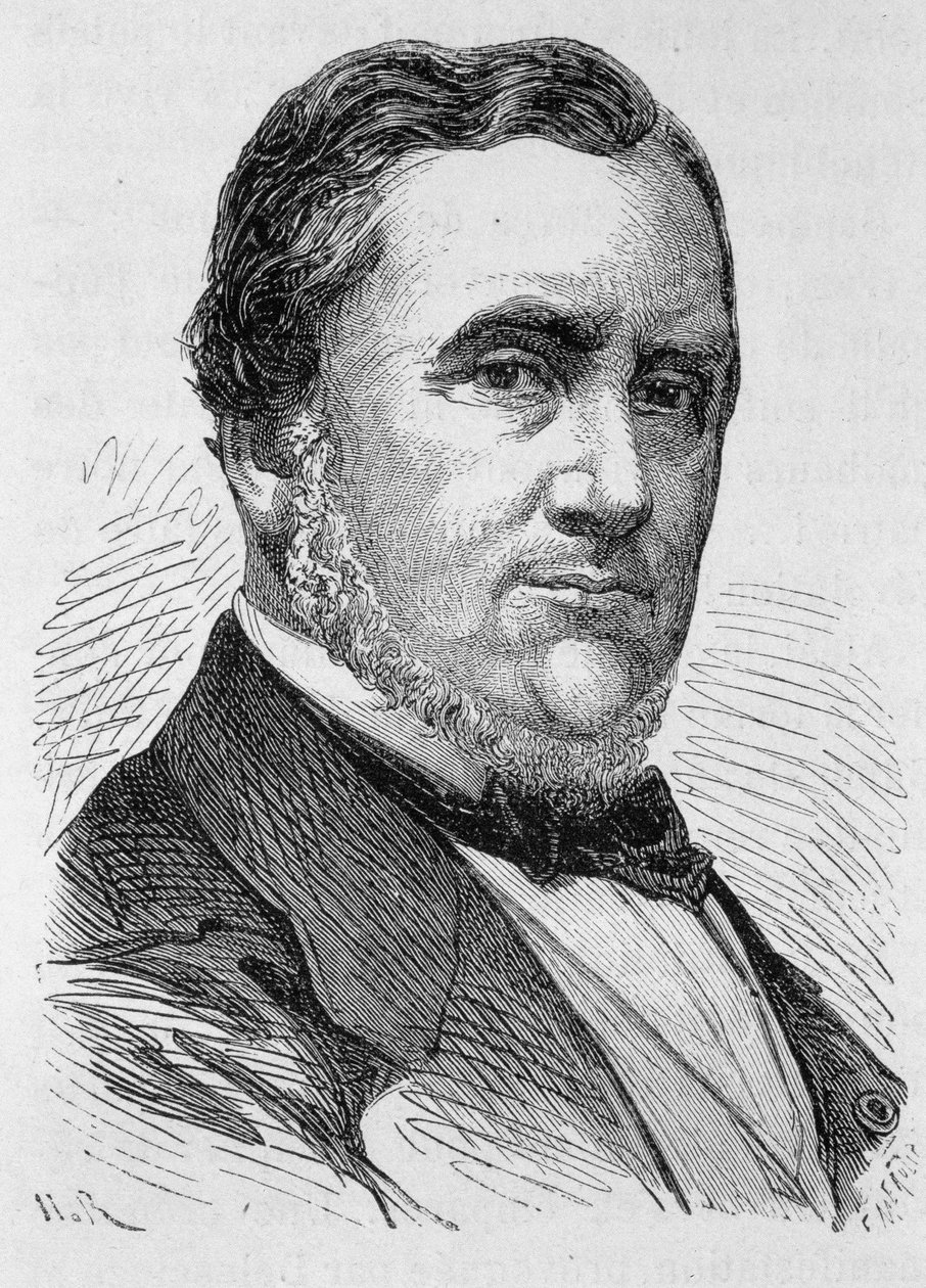 Retrato de Henri Dupuy de Lôme, engenheiro de engenharia marítima francesa (1777 - 1885), construtor do 1º navio de guerra francês "La Glory" - em "L
