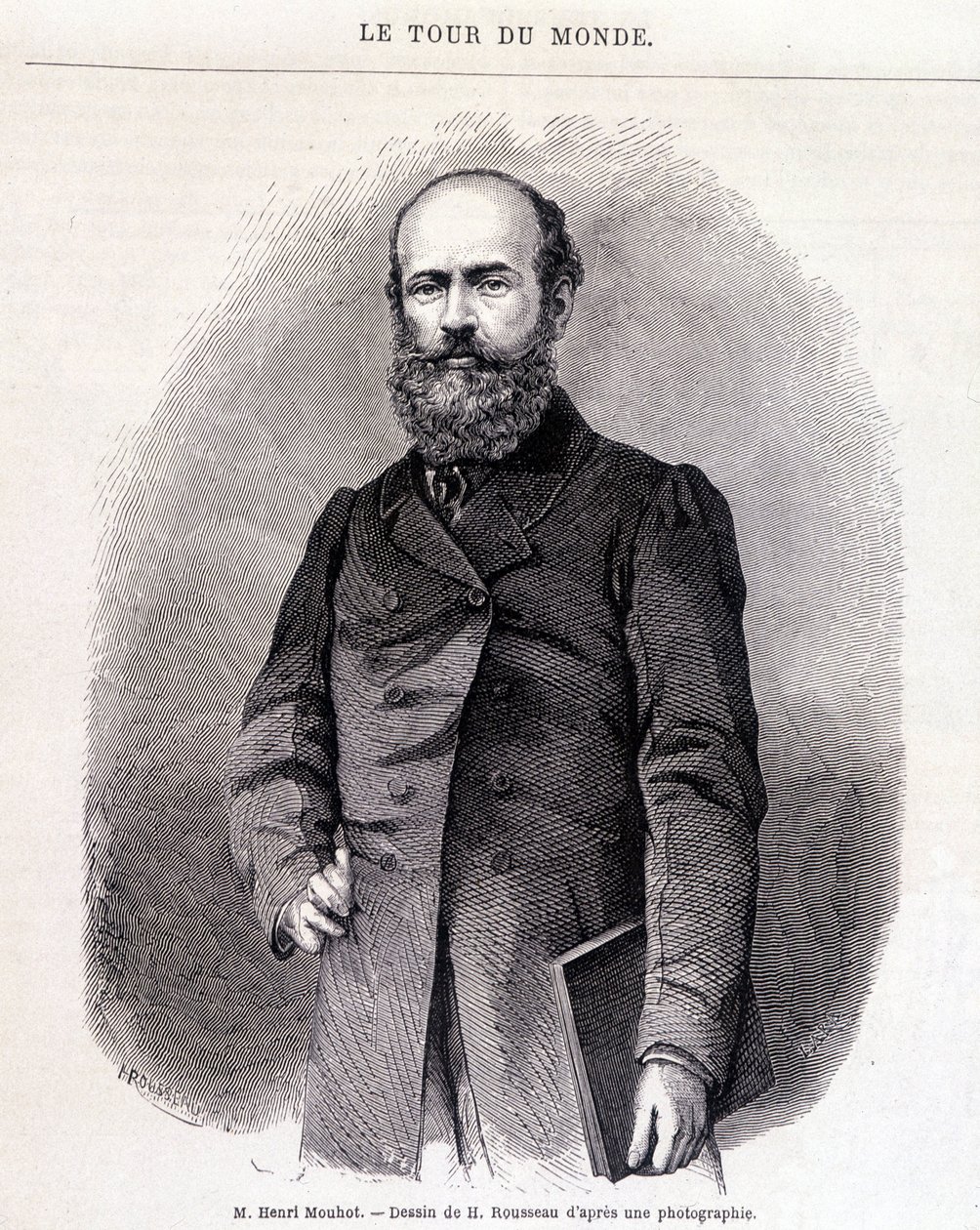 Retrato de Henri Mouhot - em "Tour du Monde", 2º sem. 1863 de French School