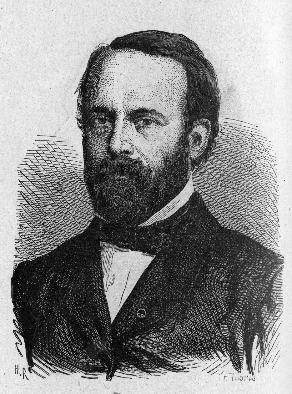 Retrato de Henri Sainte-Claire Deville (1814 - 1876) - em “” Álbum da Ciência; estudiosos ilustres; Grandes descobertas ”” ”1896. de French School
