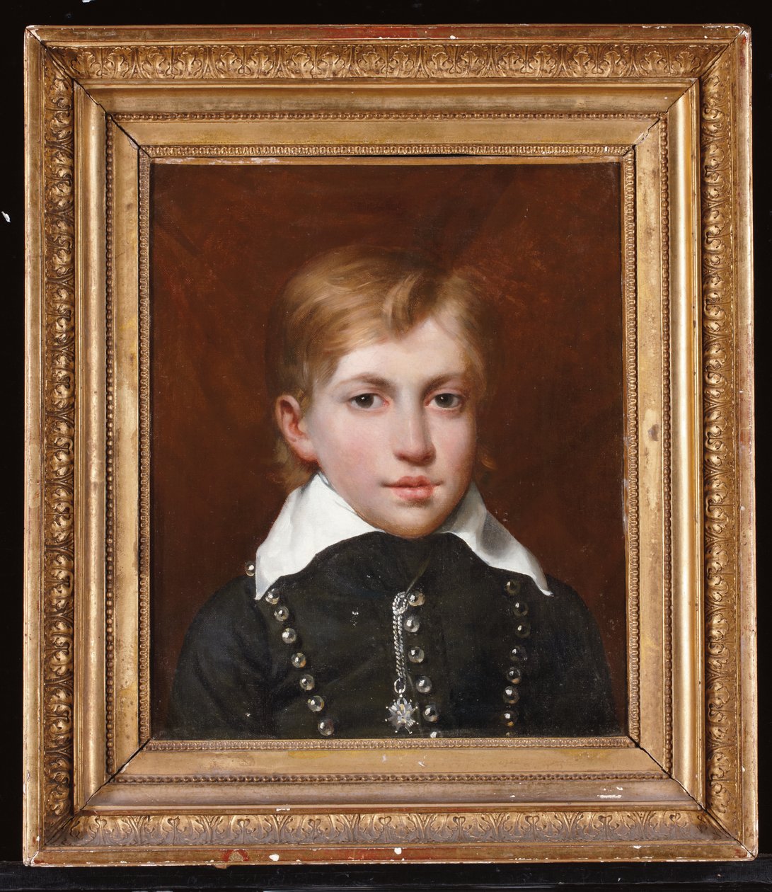 Retrato de Henri d&39;Artois quando criança, "Henri V", futuro Conde de Chambord, vestindo a Ordem do Espírito Santo, cerca de 1828 de French School