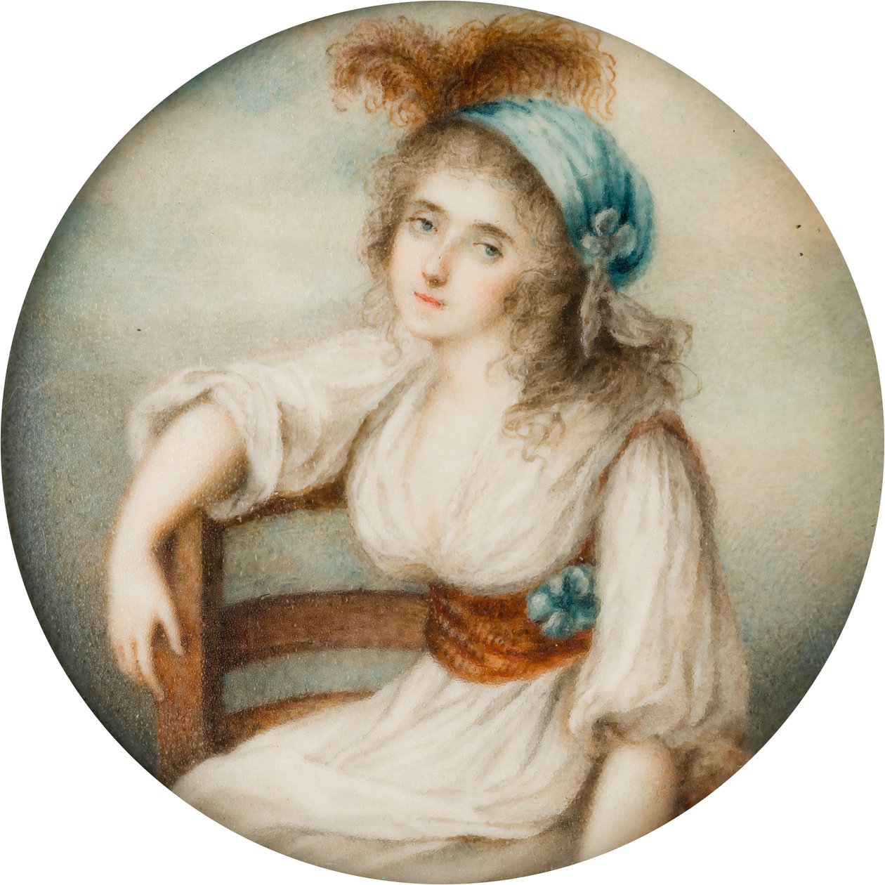 Retrato de Hon. Lucy Byng, c.1 Condessa de Bradford (1766-1844), c.1786-1844 (óleo sobre tela) de French School