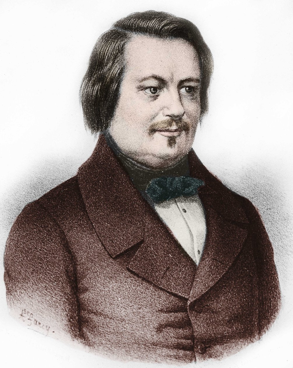 Retrato de Honore de Balzac (1799-1850), romancista francês. de French School