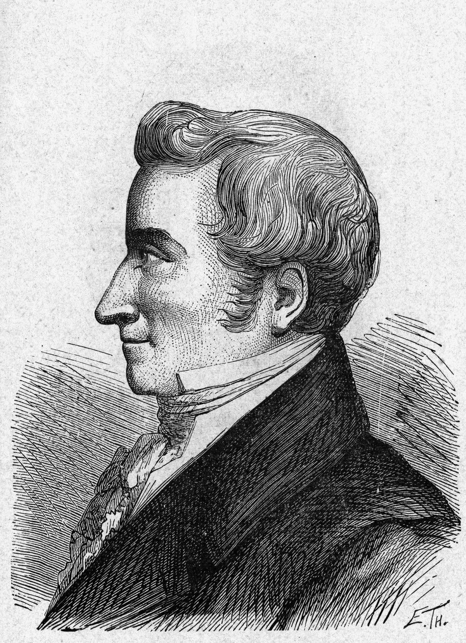 Retrato de J. M. Delpech - em "Album of Science; Ilustres estudiosos; Grandes descobertas" 1896. de French School
