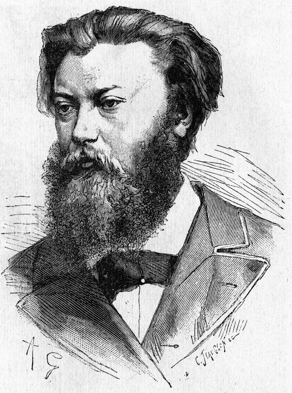 Retrato de Jablochkoff - em "Album of Science; illustrious scientists; Great discoveries" 1896. de French School