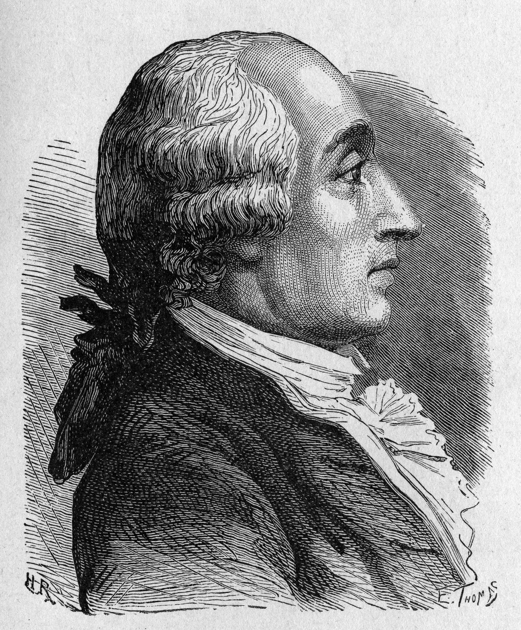 Retrato de Jacques Alexandre César Charles (1746 - 1823), físico francês - em "Album of Science; cientistas ilustres; Grandes descobertas" 1896. de French School