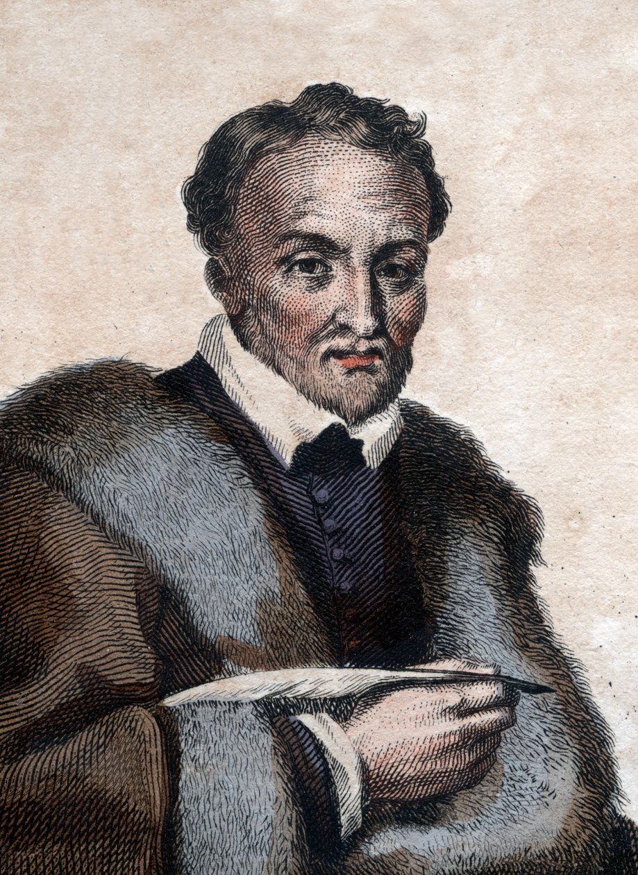 Retrato de Jacques Amyot (1513-1593), bispo francês, escritor e tradutor. de French School