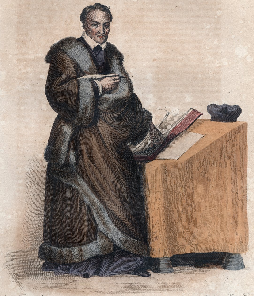 Retrato de Jacques Amyot (1513-1593), bispo francês, escritor e tradutor. de French School