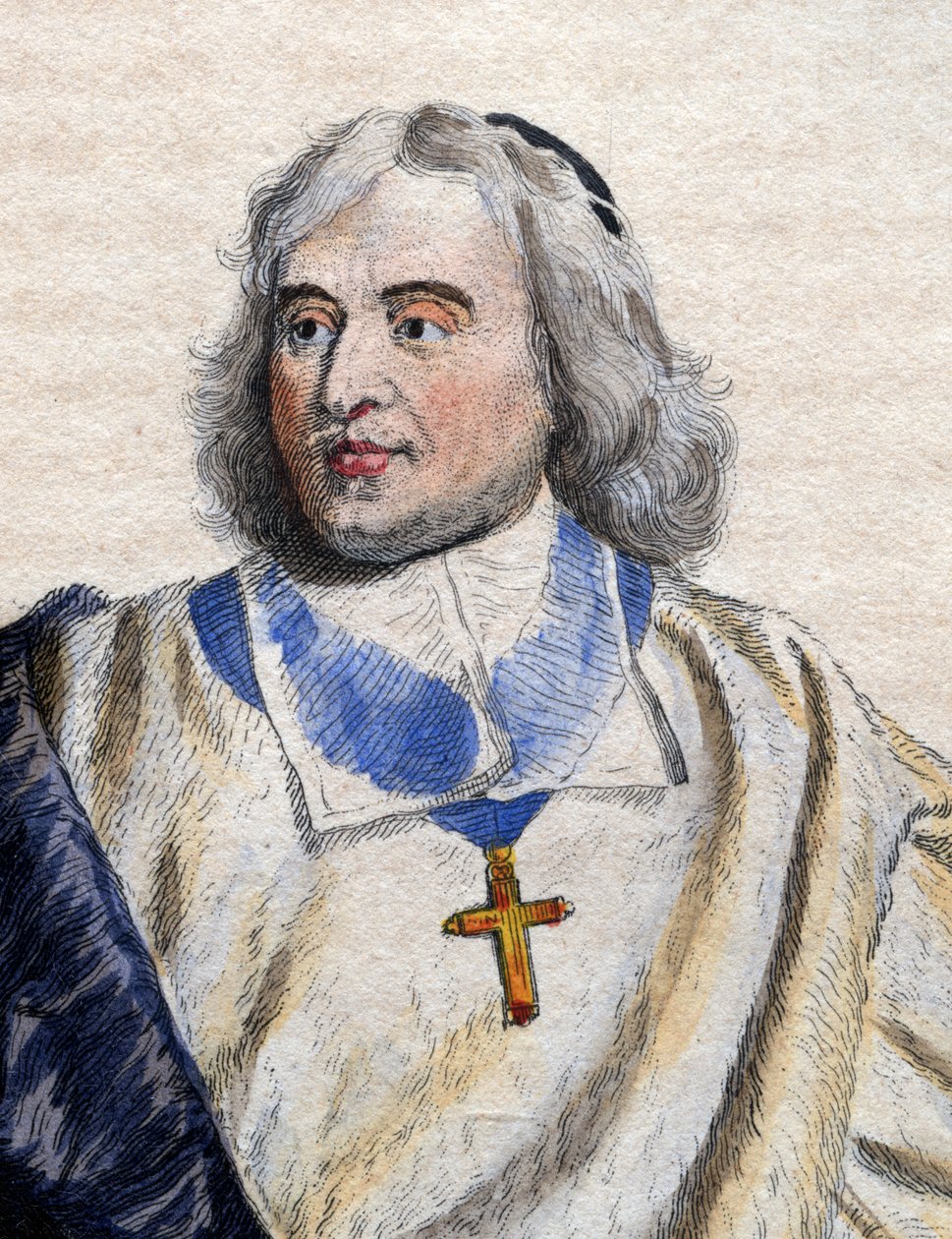 Retrato de Jacques Benigne Bossuet (1627-1704), bispo e teólogo francês. de French School