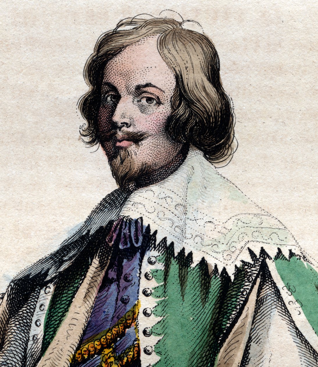 Retrato de Jacques Callot (1592-1635), gravador francês e desenhista. de French School