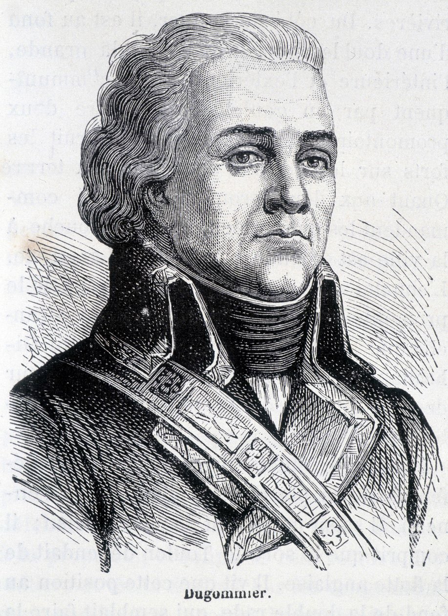 Retrato de Jacques François Coquille dit Dugommier, general francês (1738 -1794) - em “” L&39;Histoire de France ”” de Henri Martin de French School