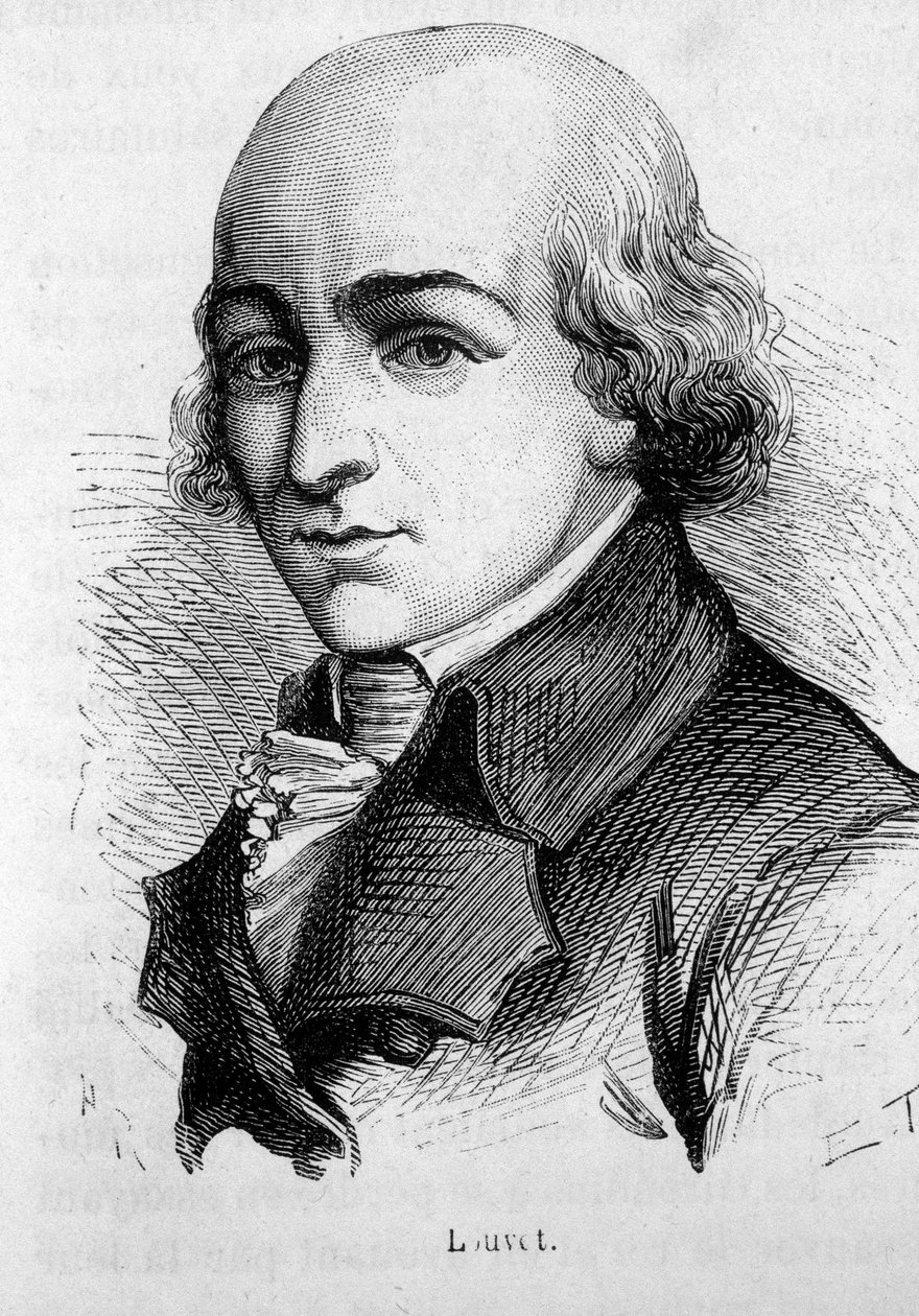 Retrato de Jean-Baptiste Louvet de Couvray (1760 - 1797) - em "A História da França" de Henri Martin de French School