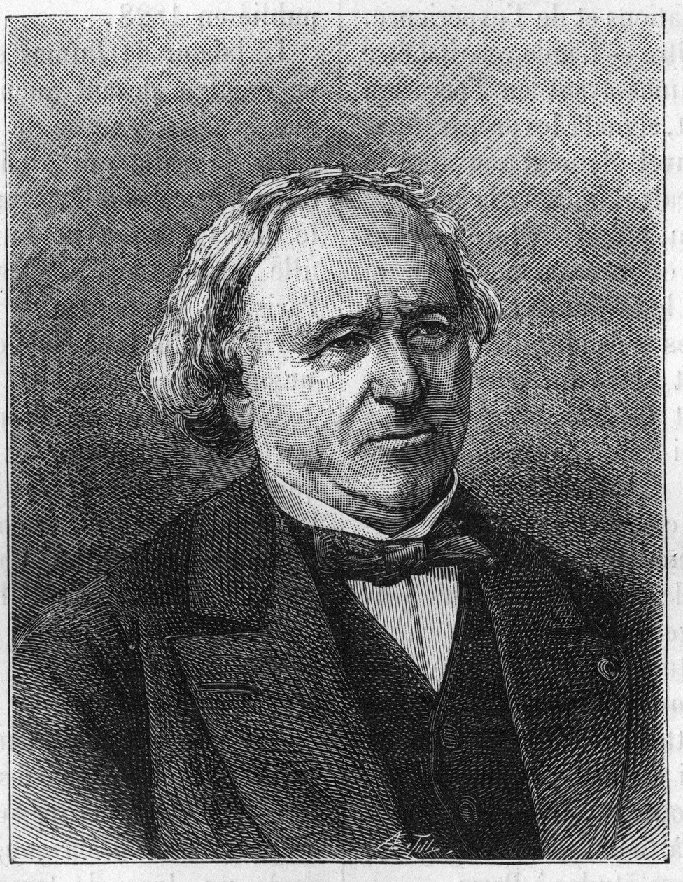 Retrato de Jean Baptiste (Jean-Baptiste) Dumas (1800-1884) Químico francês, fundador da Escola Central das Artes e Fabricantes em 1832. de French School