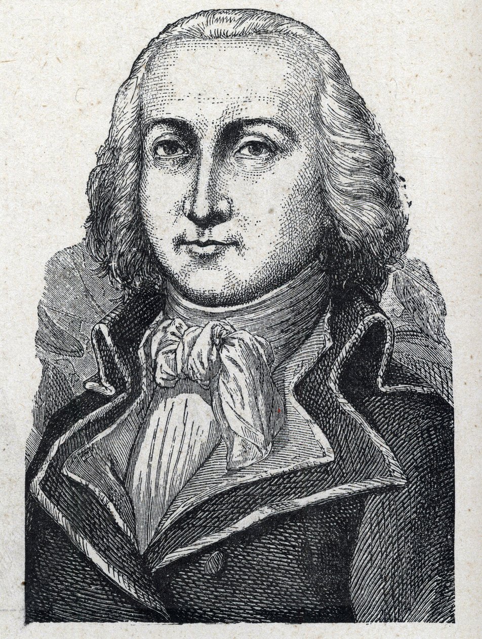 Retrato de Jean Baptiste Cyrus Adelaide de Timbrune de Thiembronne dit Valencia, Conde de Valencia e General da Revolução Francesa (1757-1822). Gravura a partir de 1889. Coleção privada. de French School