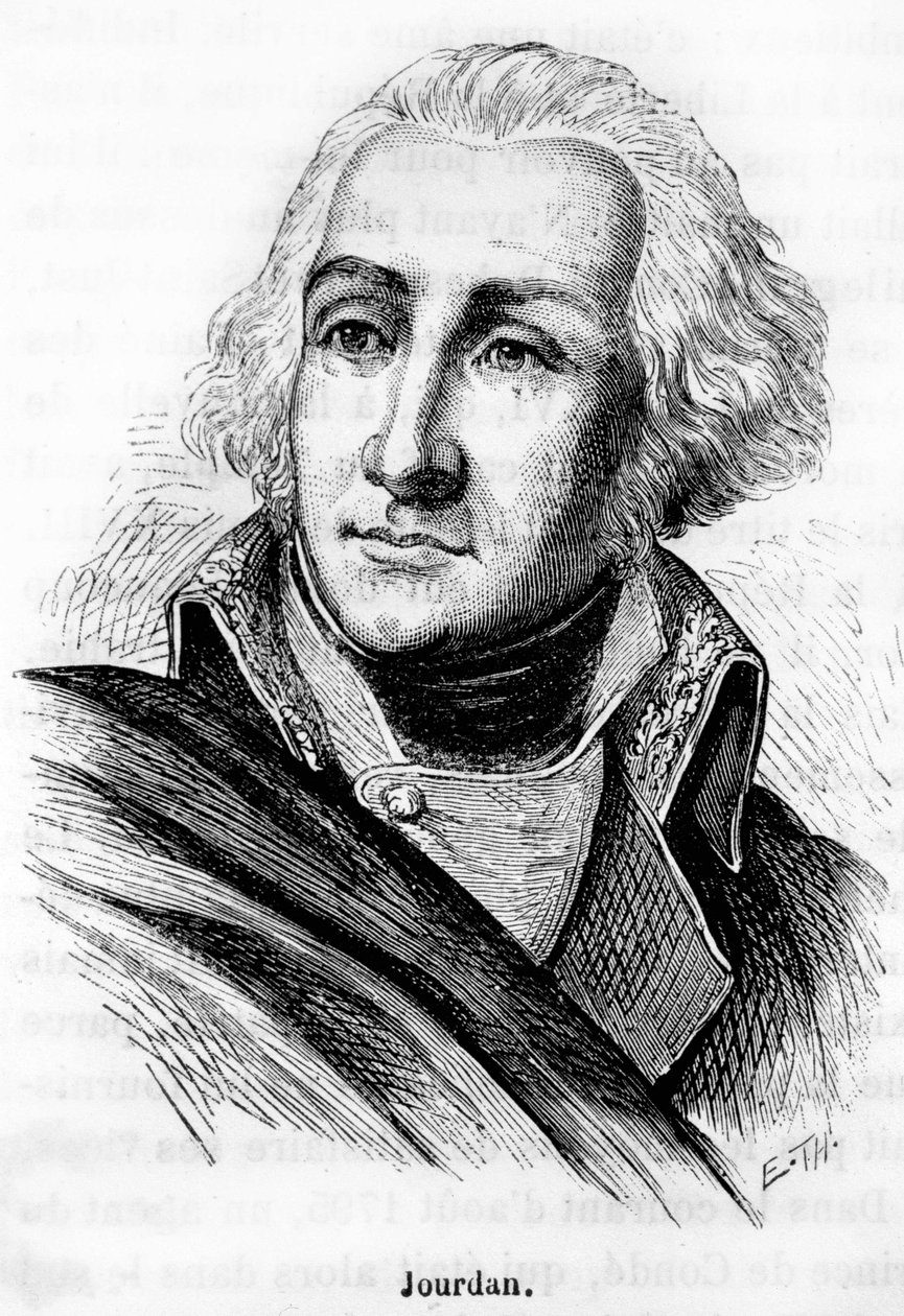 Retrato de Jean Baptiste Jourdan (1762-1833), marechal do Império, vencedor da Batalha de Fleurus (26 de Junho de 1794) - em "L