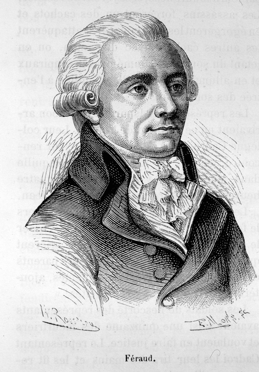 Retrato de Jean Feraud (ou Ferraud), político francês (1764-1795) - em “” L&39;Histoire de France ”” de Henri Martin de French School