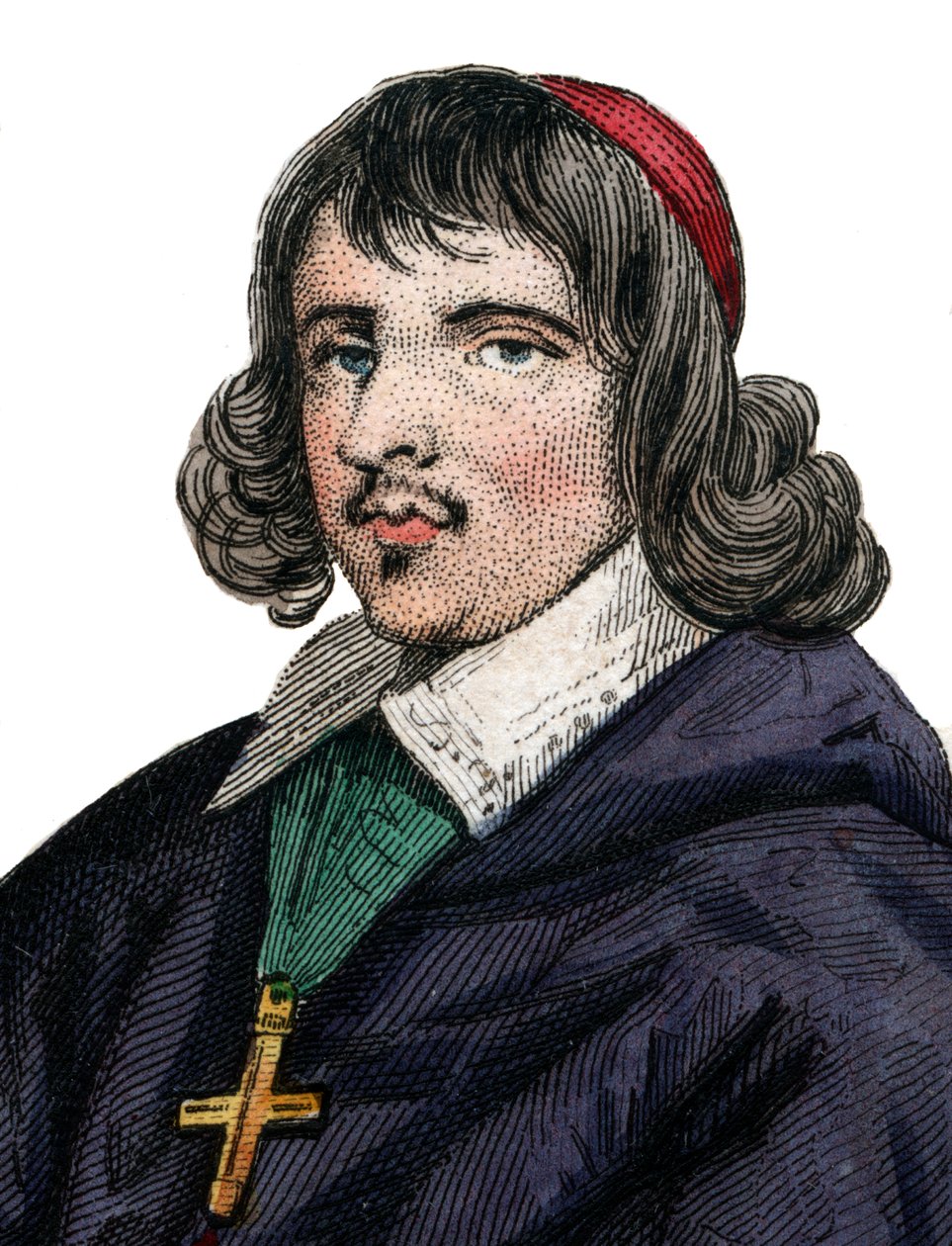 Retrato de Jean François Paul de Gondi (Gondy) (1614-1679), Cardeal de Retz, bispo coadjutor francês. de French School