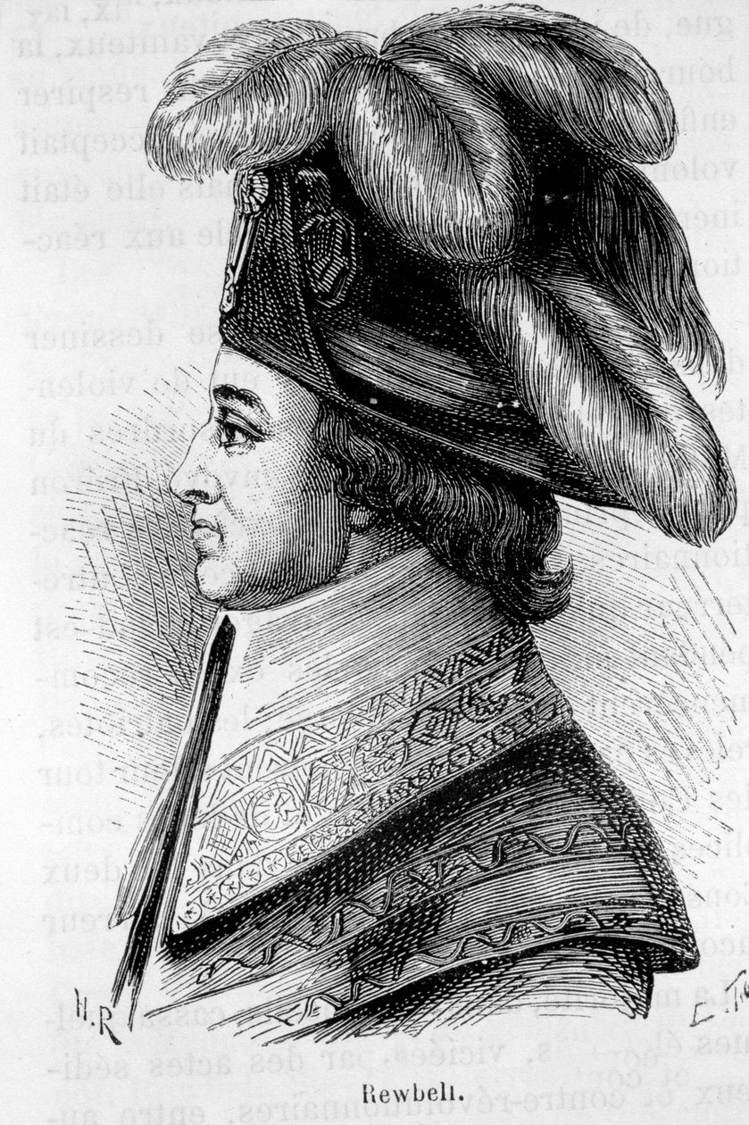 Retrato de Jean François Rewbell (ou Reubell), político francês (1747 - 1807) - em "L