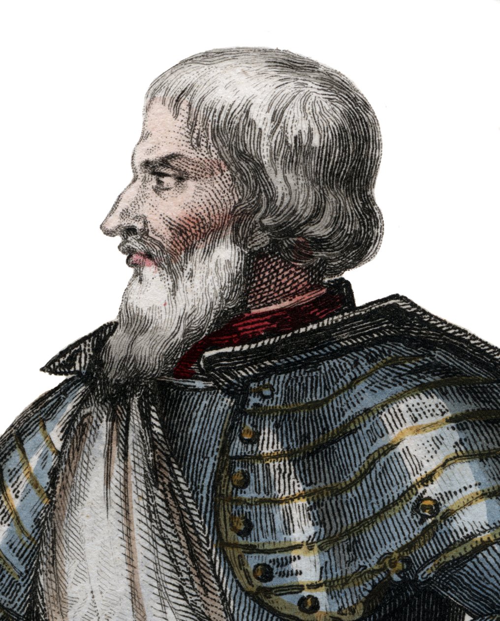 Retrato de Jean II O Maingre (Le Meingre) (1366-1421), chamado Boucicaut, marechal da França. de French School