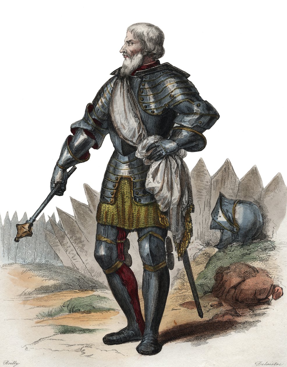 Retrato de Jean II O Maingre (Le Meingre) (1366-1421), chamado Boucicaut, marechal da França. de French School