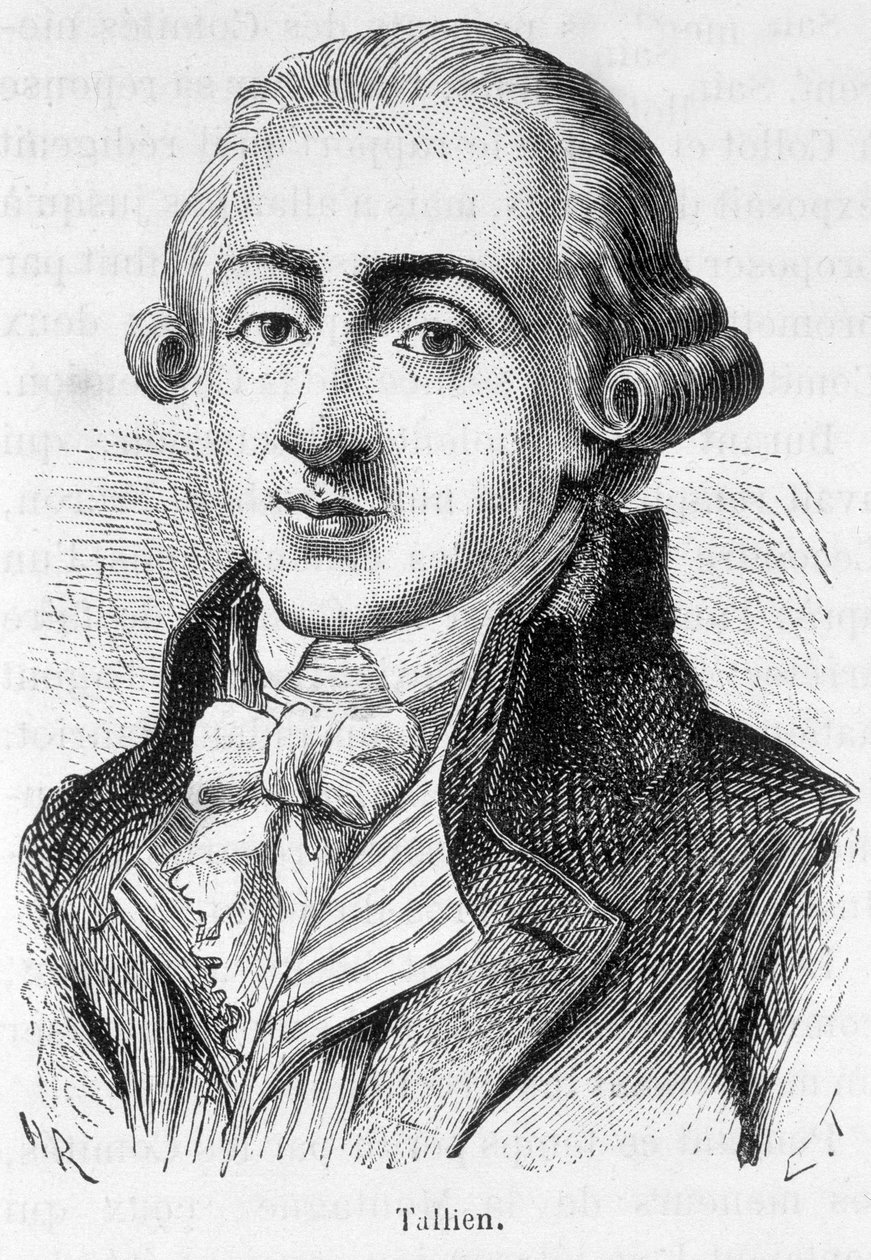 Retrato de Jean Lambert (Jean-Lambert) Tallian, político francês (1767-1820) - em "L