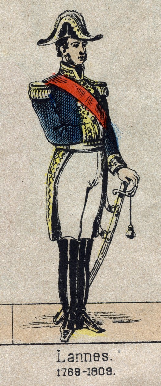 Retrato de Jean Lannes, Duque de Montebello, Marechal da França (1769-1809) Imagem de Epinal do final do século XIX. de French School