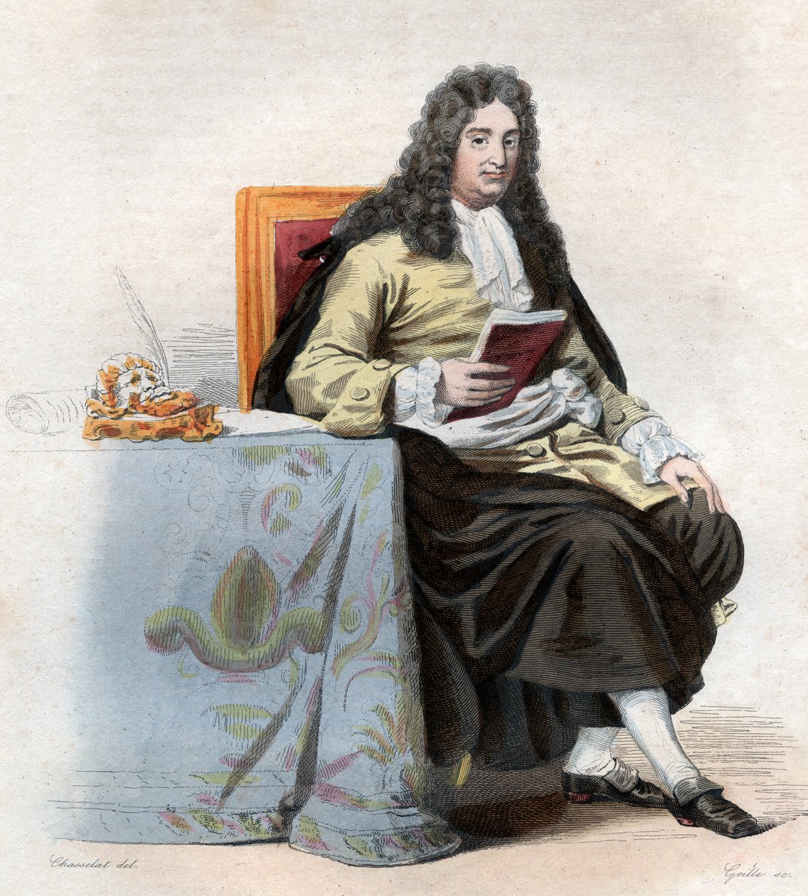 Retrato de Jean Racine (1639-1699), dramaturgo francês. de French School