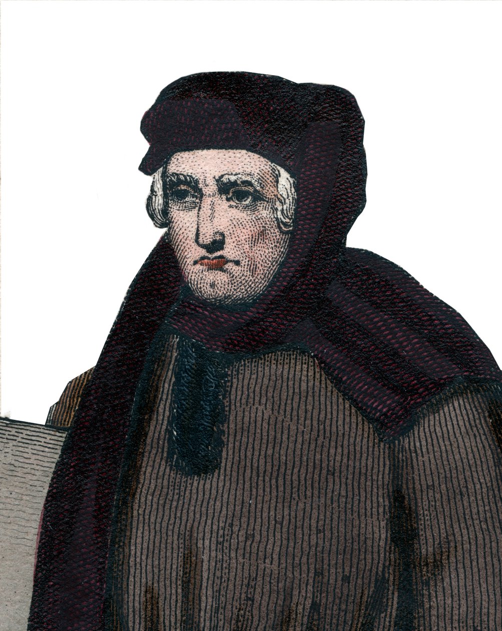 Retrato de John Froissart (1337-1404), cronistas franceses da França medieval. de French School