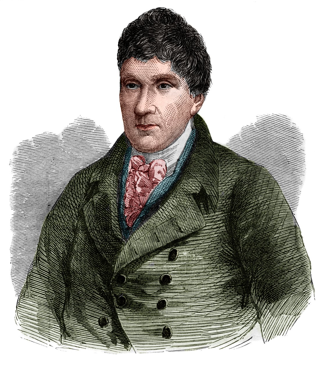 Retrato de John Rennie (1761-1821), engenheiro civil escocês. de French School