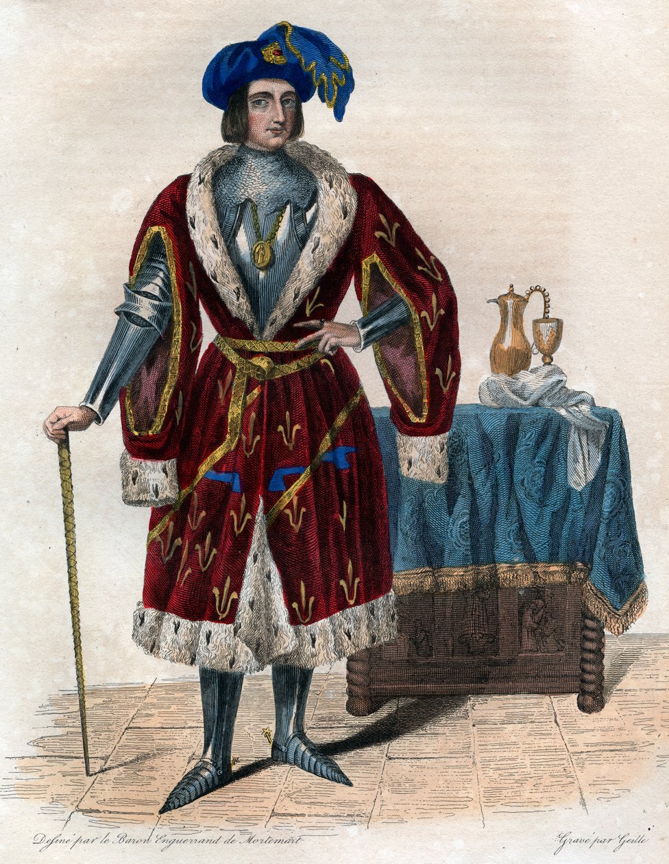 Retrato de João de Orleans, conde de Dunois (Bastardo de Orleans) (1402-1468). de French School