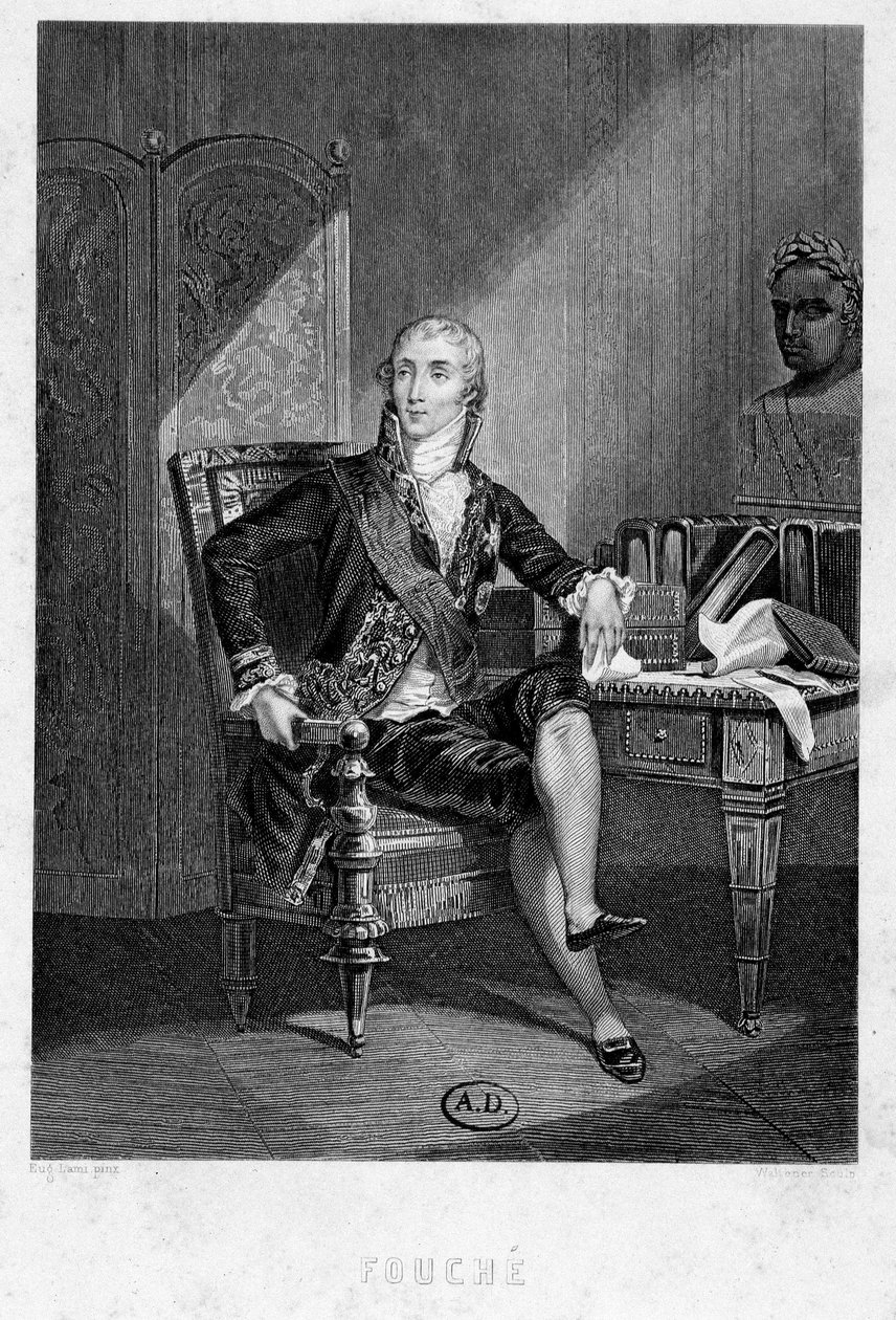 Retrato de Joseph Fouche, representante revolucionário do Montagne e organizador do Terror em Lyon de French School