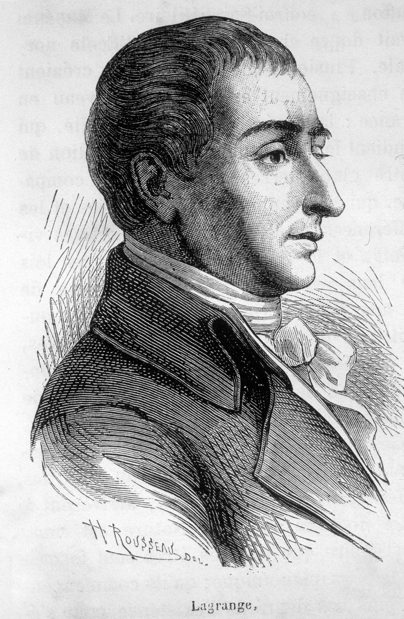 Retrato de Joseph Louis, Conde de Lagrange (1736-1813), matemático francês - em "L