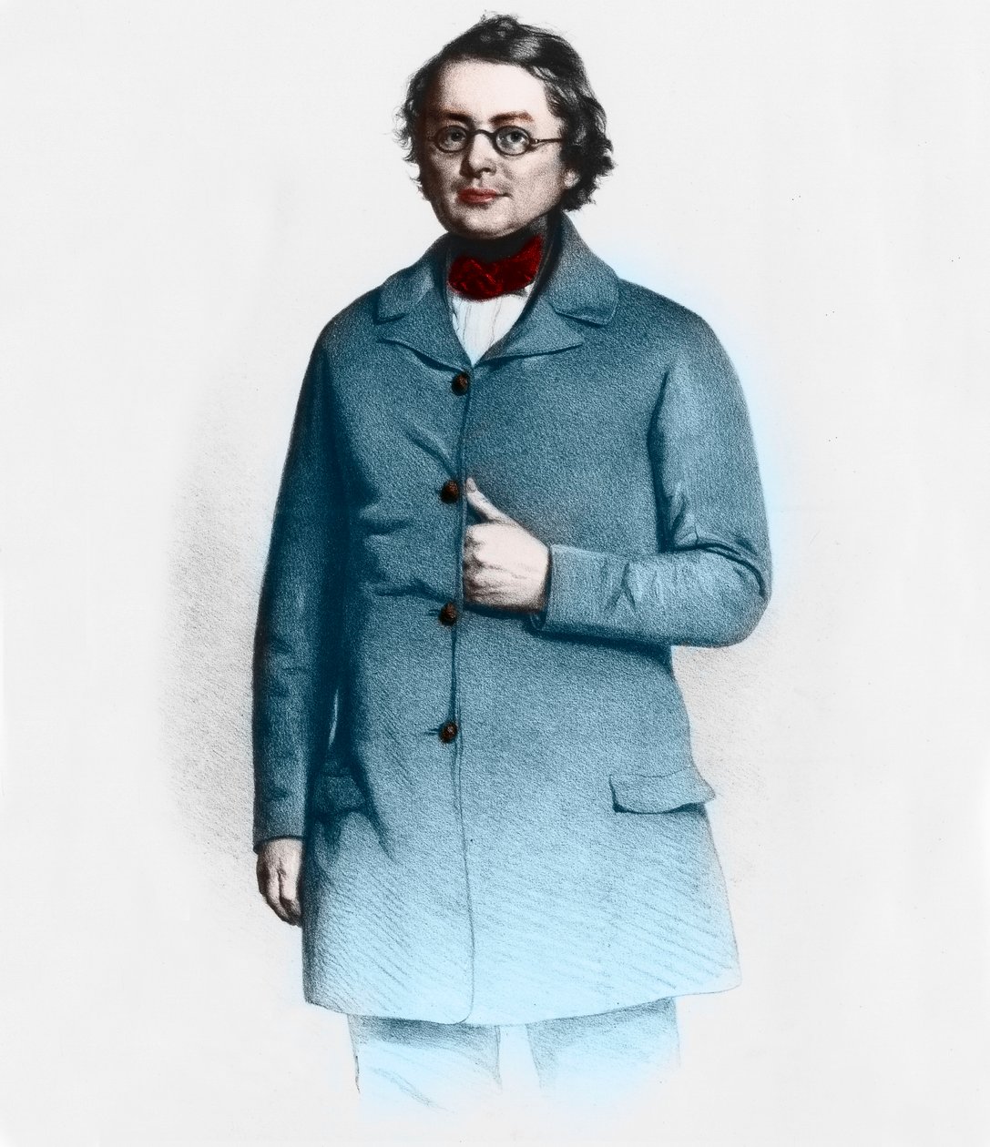 Retrato de Joseph Skoda (1805-1881), médico checo, professor de medicina e dermatologista. de French School