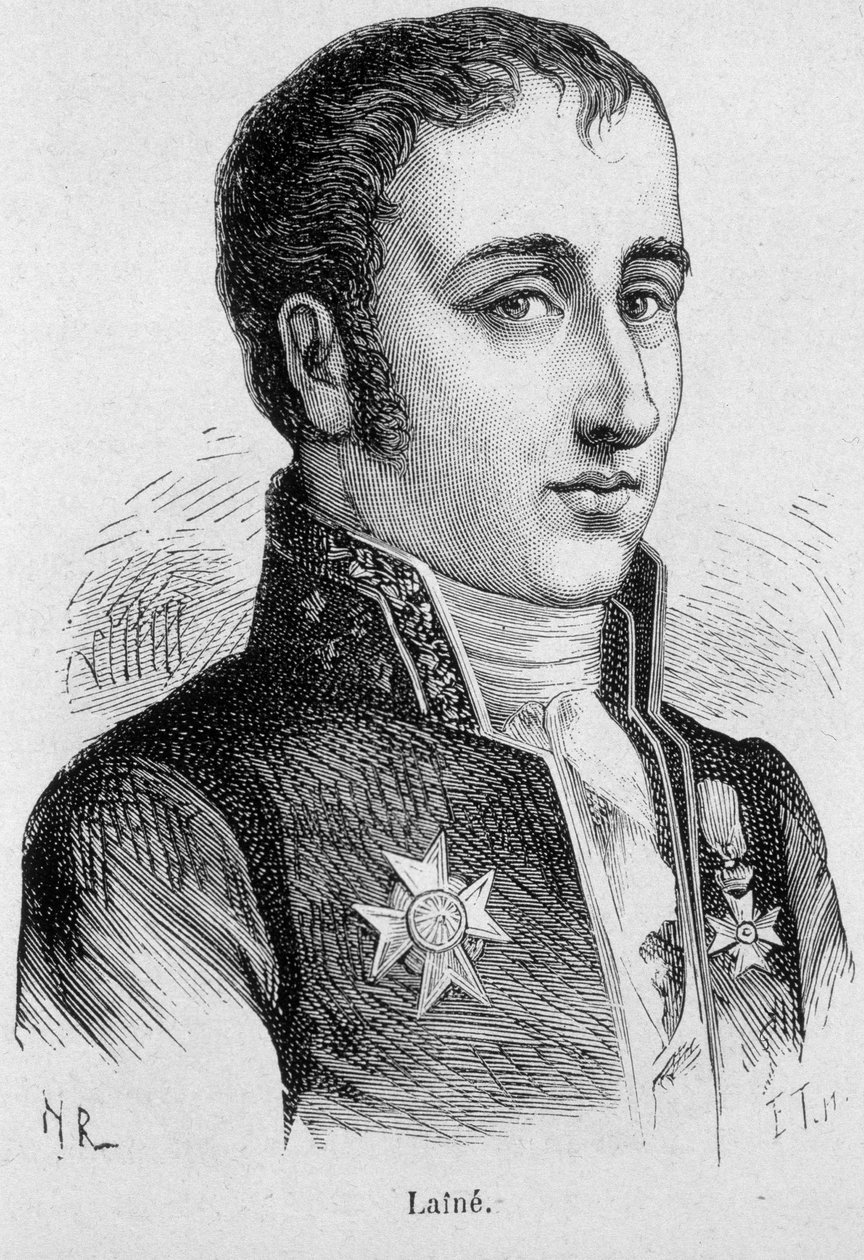 Retrato de José, Visconde Lainé (1767 - 1835), político francês - em "L