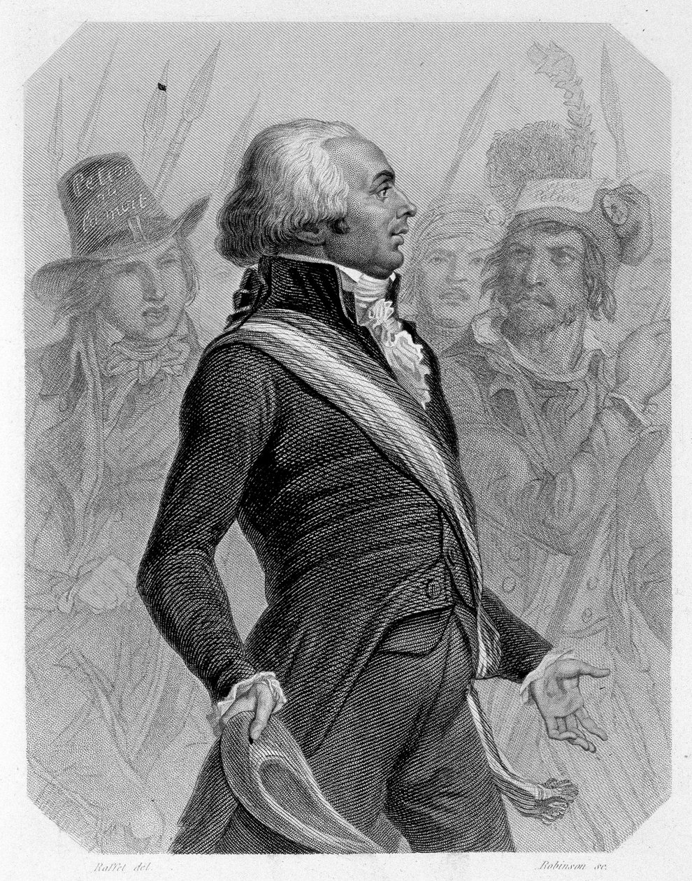 Retrato de Jérome Pétion de Villeneuve (1756-1794), político francês. Em "L