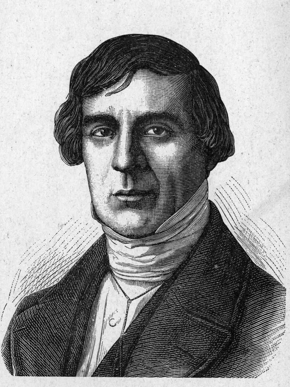 Retrato de Jules Barthelemy Saint - Hilaire Saint Hilaire (Saint Hilaire) (1805 - 1895), estudioso e político francês - no "Album de la Science; cientistas ilustres; Grandes descobertas" 1896. de French School