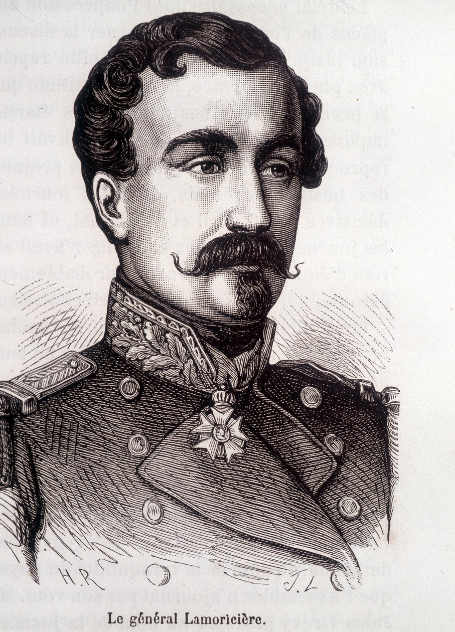 Retrato de Lamoricière, General Francês e Político (1806 - 1865) de French School