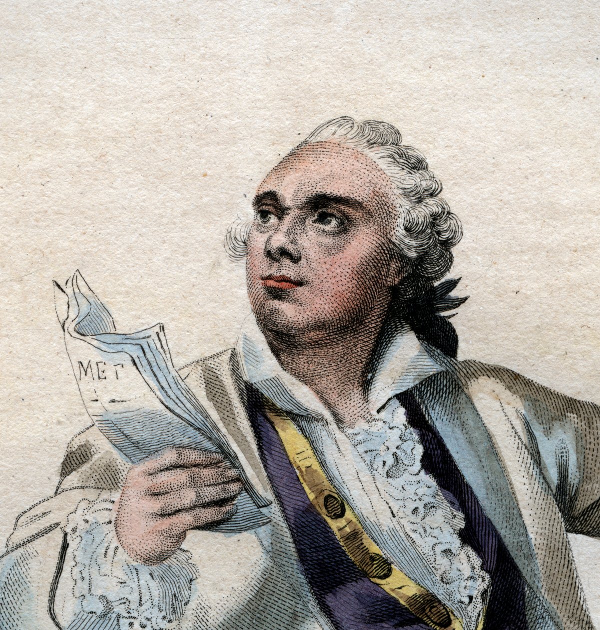 Retrato de Lekain (1729-1778), ator francês. de French School