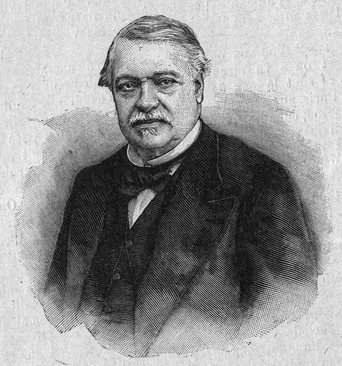 Retrato de Leon Say (1826-1896), economista e político francês. Gravura em "La gazette du dimanche" de 30 de abril de French School