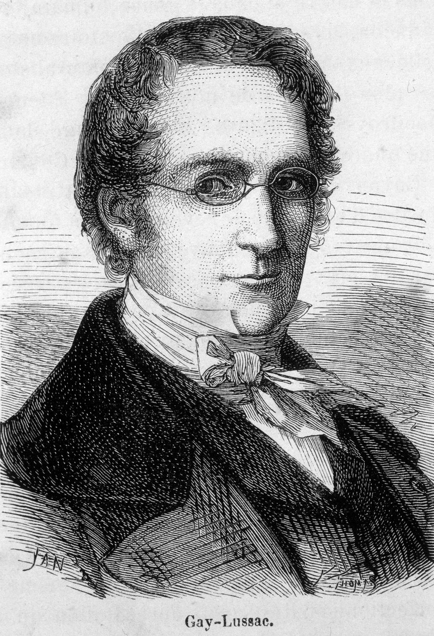 Retrato de Louis-Joseph Gay-Lussac (Louis Joseph Gay Lussac) (1778-1850), físico e químico francês - In "L