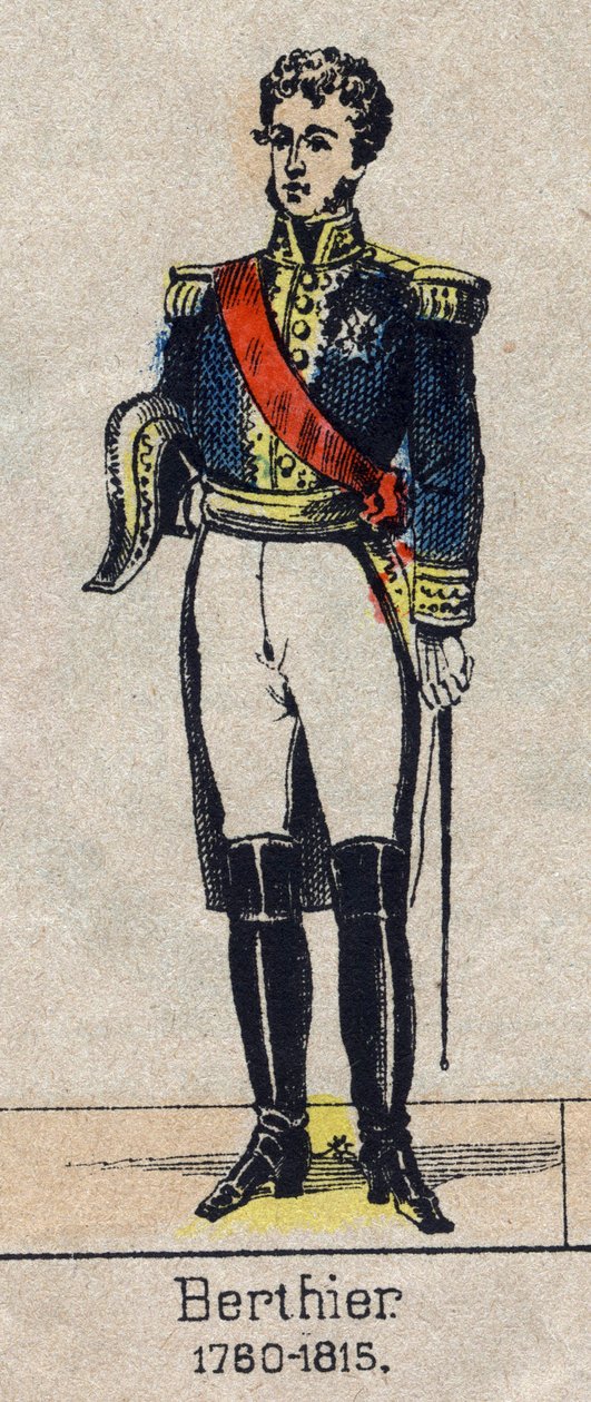Retrato de Louis Alexandre (Louis-Alexandre) Berthier (1753-1815), Príncipe de Neuchatel, Marechal de França - Imagem da Epinal do final do século XIX - Colecção privada de French School