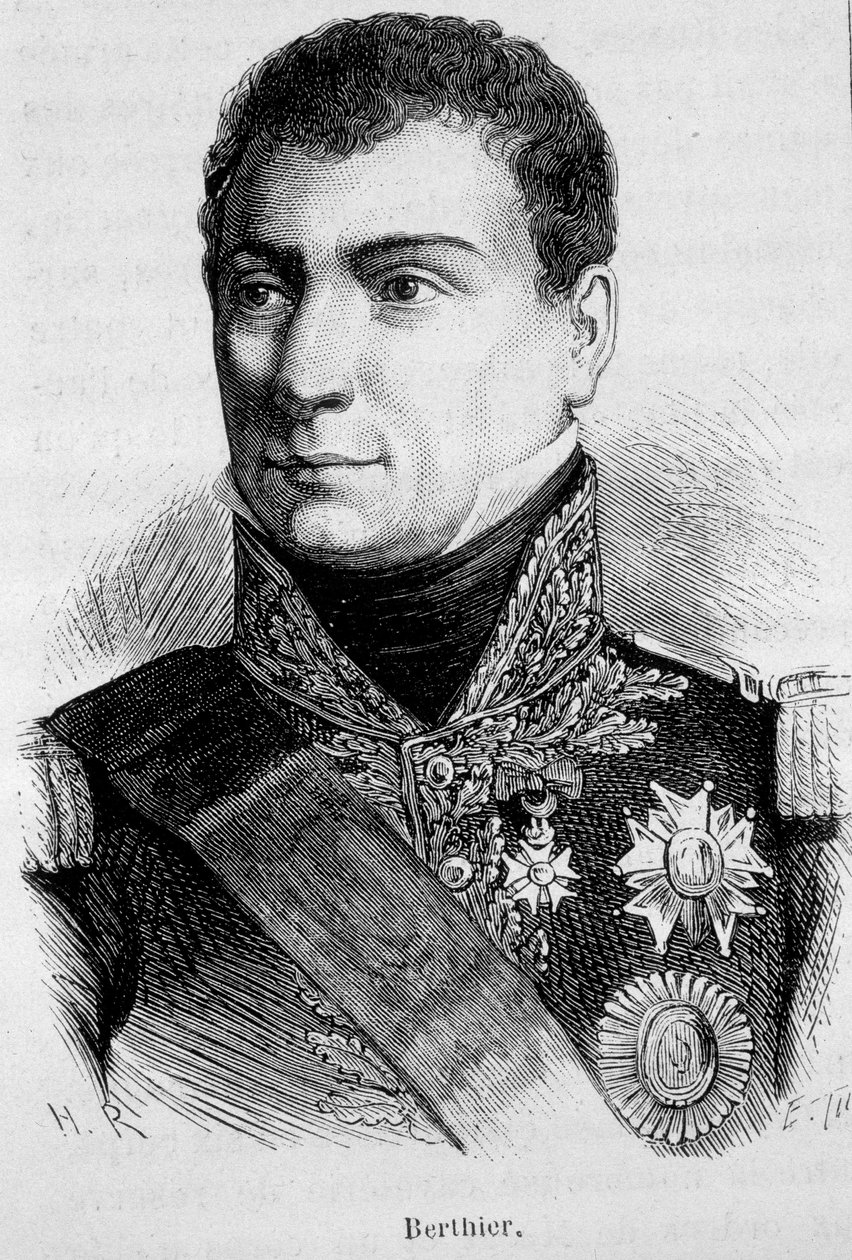Retrato de Louis Alexandre (Louis-Alexandre) Berthier, Marechal francês (1753 - 1815) - em "L