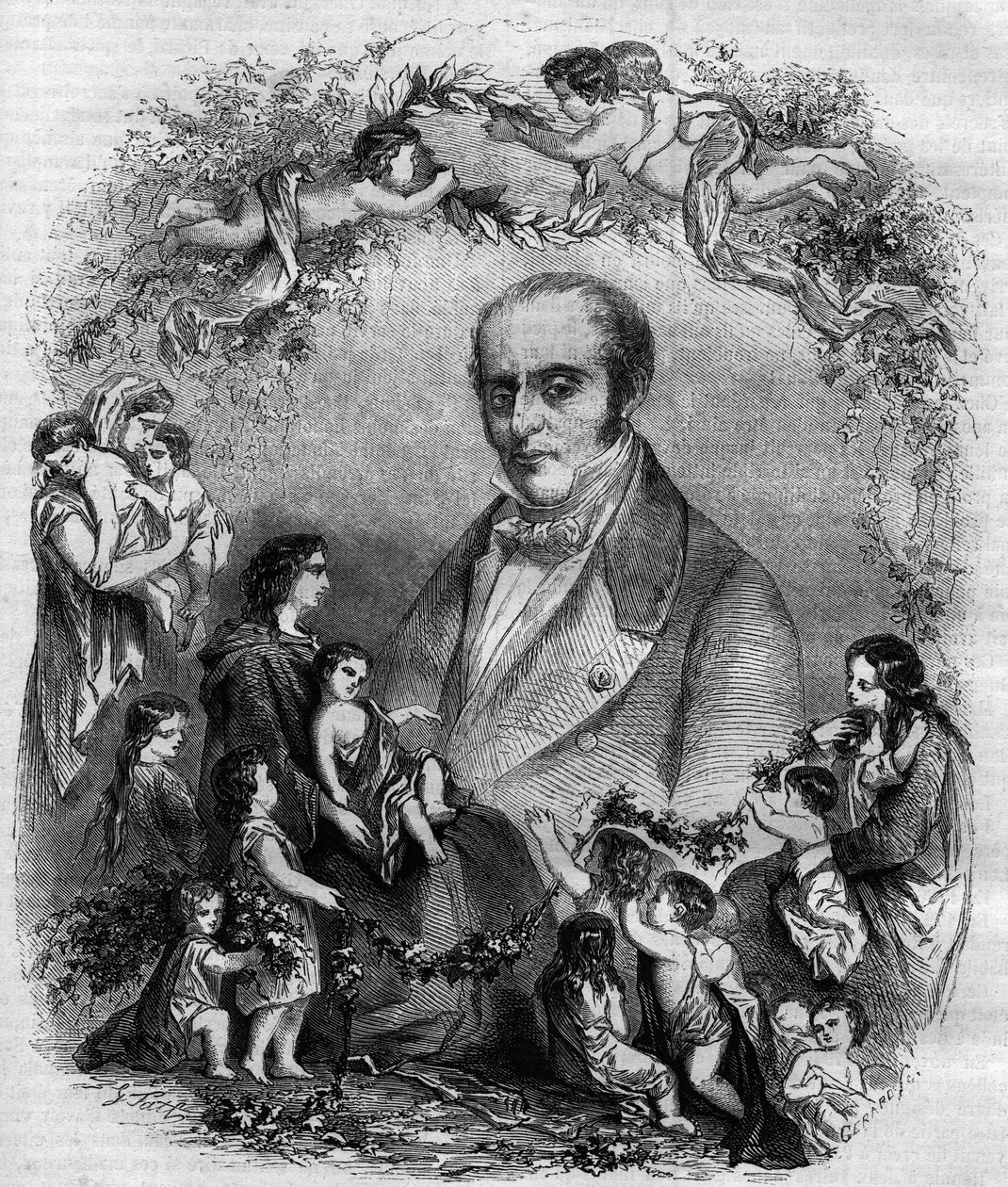Retrato de Louis Benoit Guersant (1777-1848), médico francês. de French School