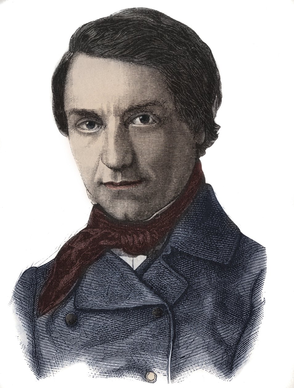 Retrato de Louis Blanc, político e historiador francês (1811 - 1882) de French School