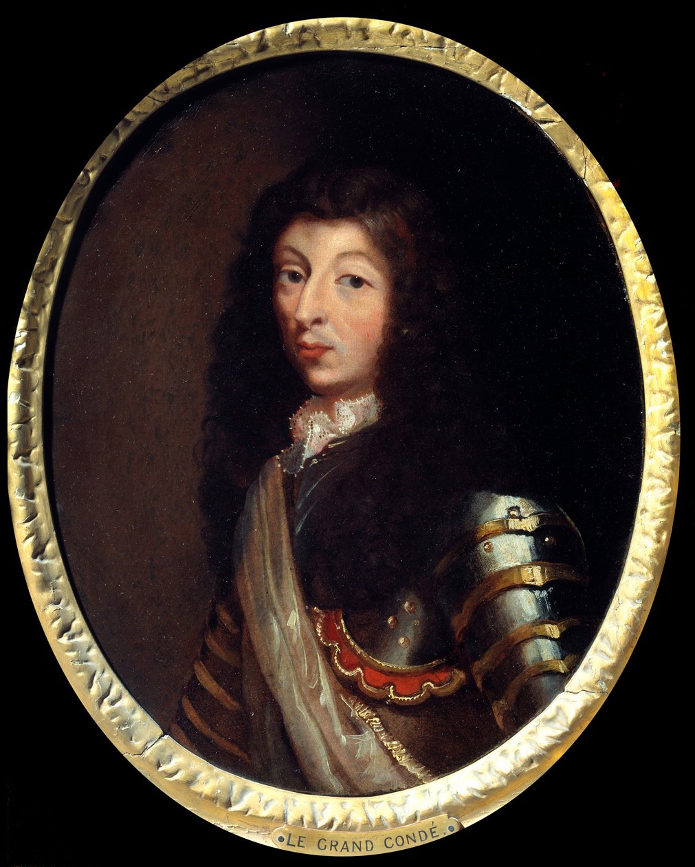Retrato de Luís II Príncipe de Bourbon (Bourbon-Conde), o Grand Conde (1621-1686) Pintura da Escola Francesa do século XVII. Paris, Musee de l