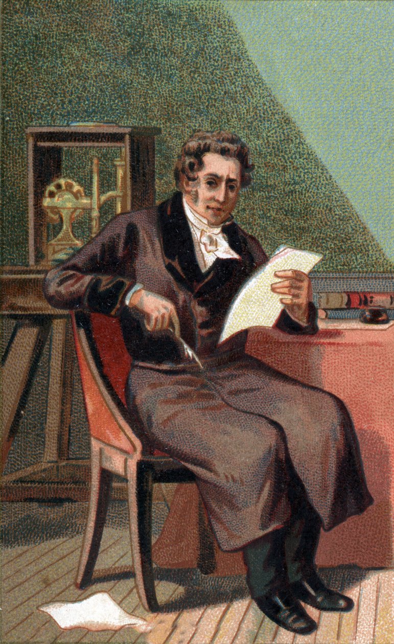 Retrato de Louis Jacques Thenard (1777 - 1857), químico francês. de French School